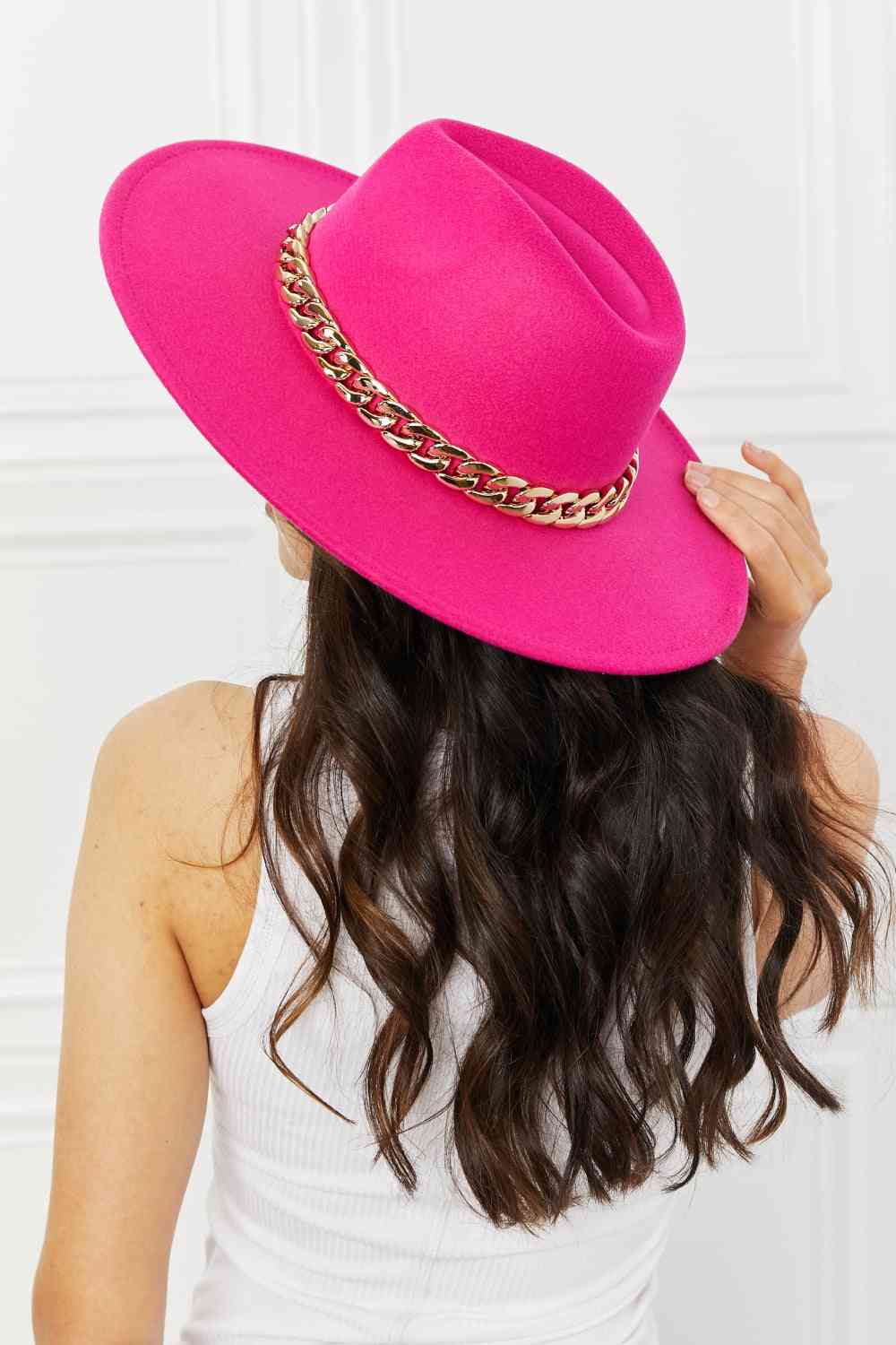 Chapeau Fedora Fame Keep Your Promise en rose