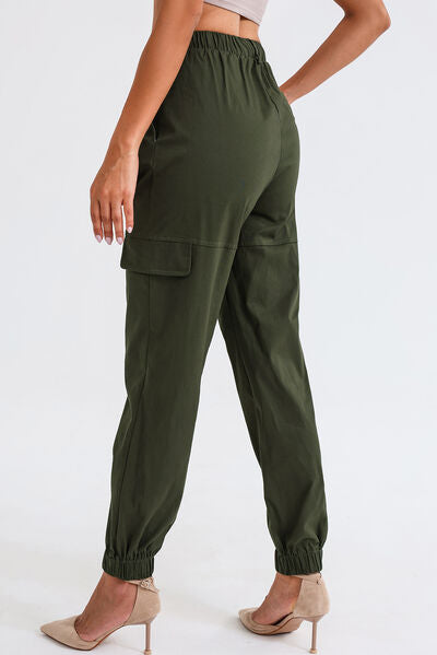 Pantalon cargo taille haute